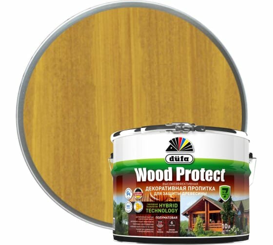 Пропитка Dufa Wood Protect 0.75л Сосна для Защиты Древесины с Воском / Дюфа Вуд Протект.