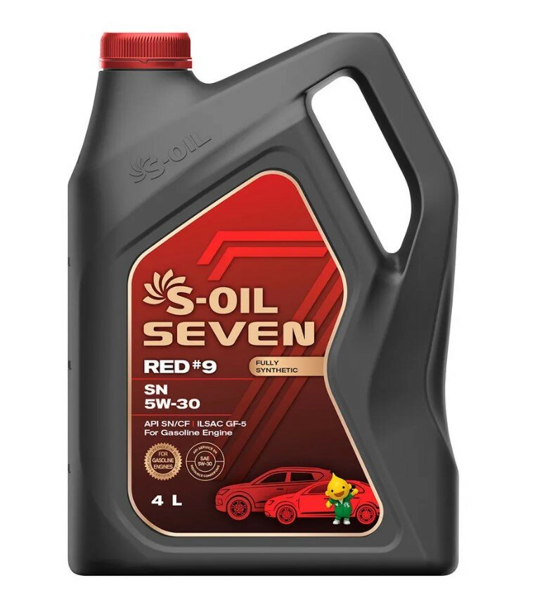 Полусинтетическое моторное масло S-OIL SEVEN RED #7 SN 5W-30