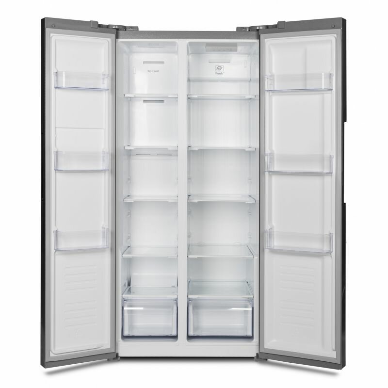 Холодильник HYUNDAI CS4502F, двухкамерный, нержавеющая сталь - фото №6