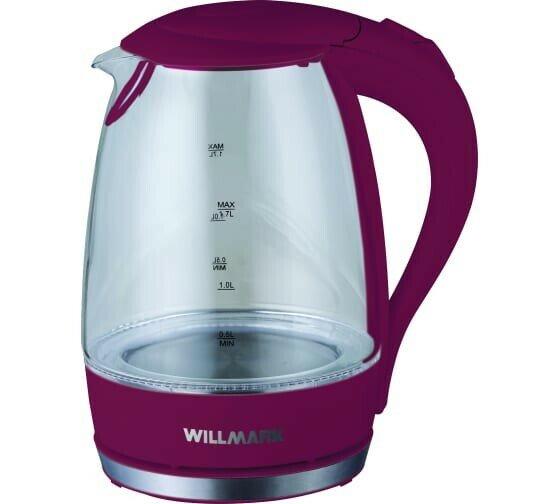 фото Чайник Willmark WEK-1708G бордовый