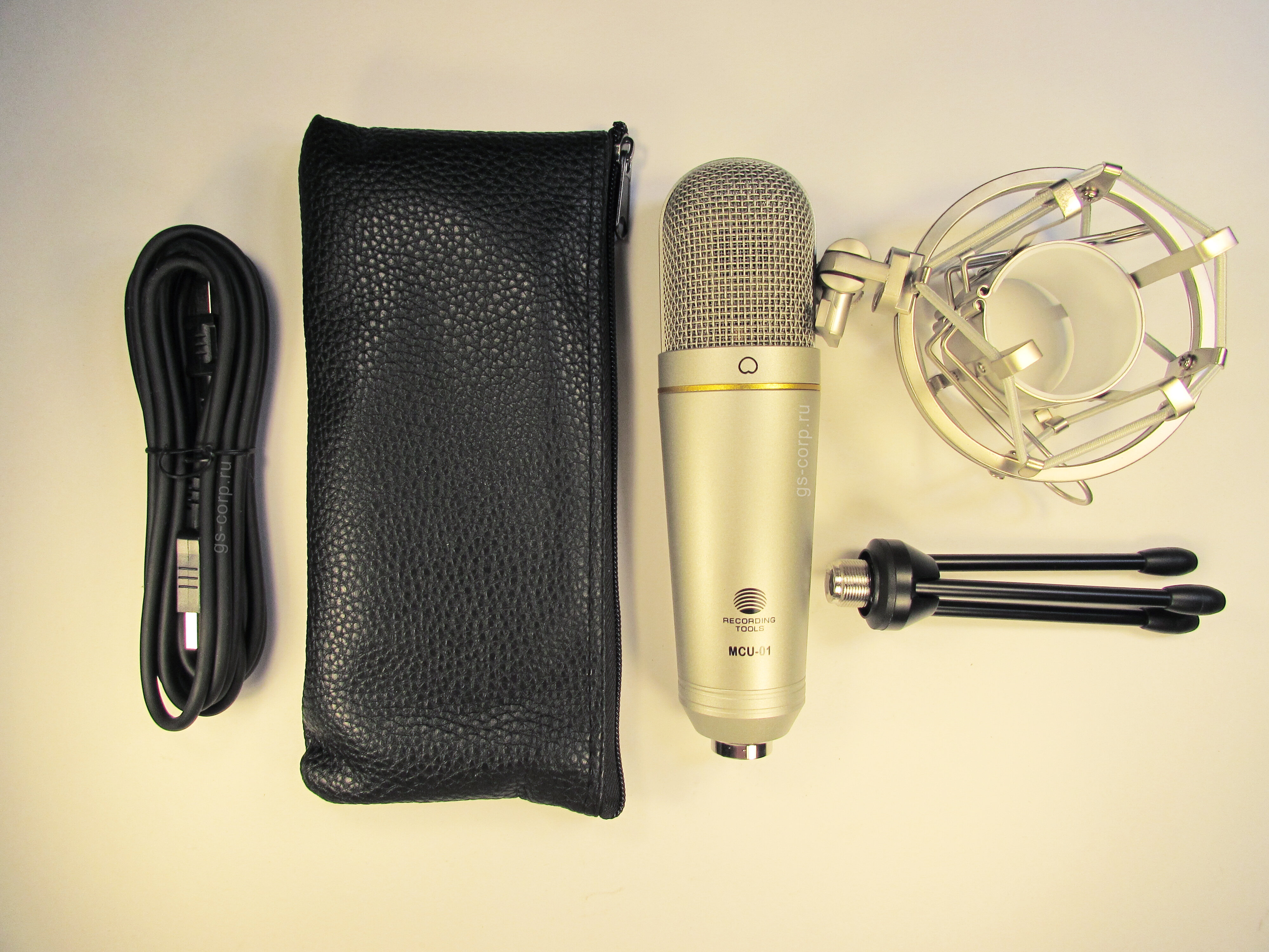 Recording Tools MCU-01 (никель) USB микрофон + стойка и амортизатор цвет никель