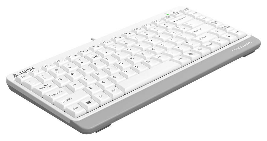 Клавиатура A4TECH Fstyler FKS11, USB, белый серый [fks11 white] - фото №5
