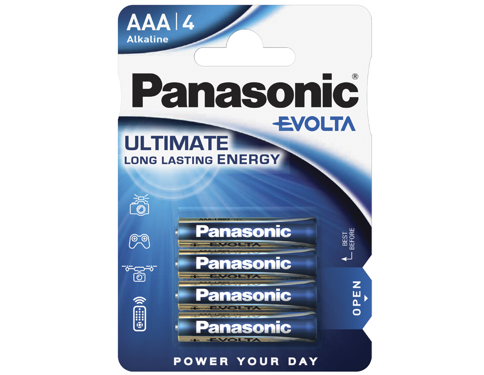 Батарейки Panasonic Evolta AAA щелочные 4 шт