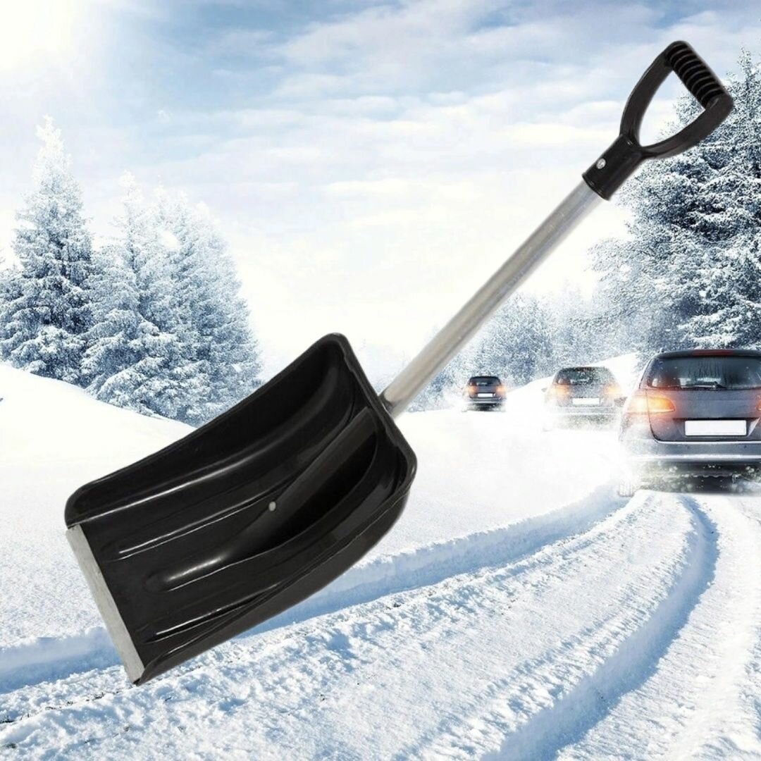 Лопата для снега автомобильная пластиковая 270 х 365 мм (А-И), 006073 - фотография № 1
