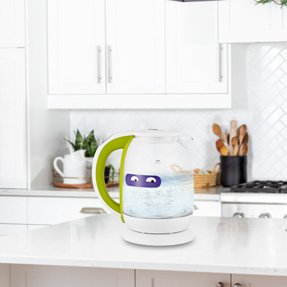 Чайник электрический KitFort , 2200Вт, белый и фиолетовый - фото №2