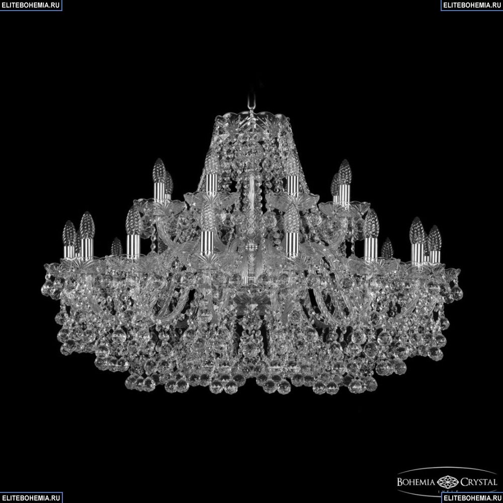 Подвесная люстра Bohemia Ivele Crystal 1409 1409/16+8/360 Ni - фото №1