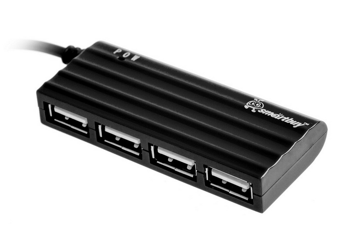 Картридер USB - Xaб SmartBuy SBHA-6810 -4 порта (черный)
