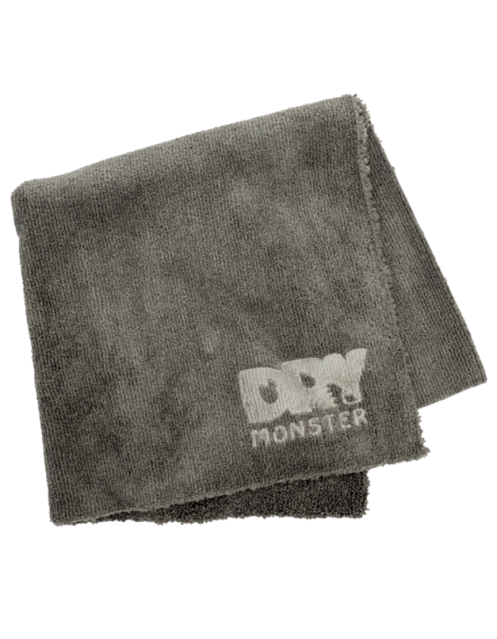 Dry Monster PREMIUM Серая супер мягкая микрофибра ультразвук. обрезка 40х40см 420гр/м