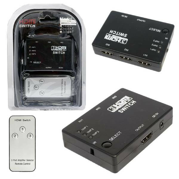 Адаптер H56 HDMI Swicth+Remote 3x1 Port с пультом