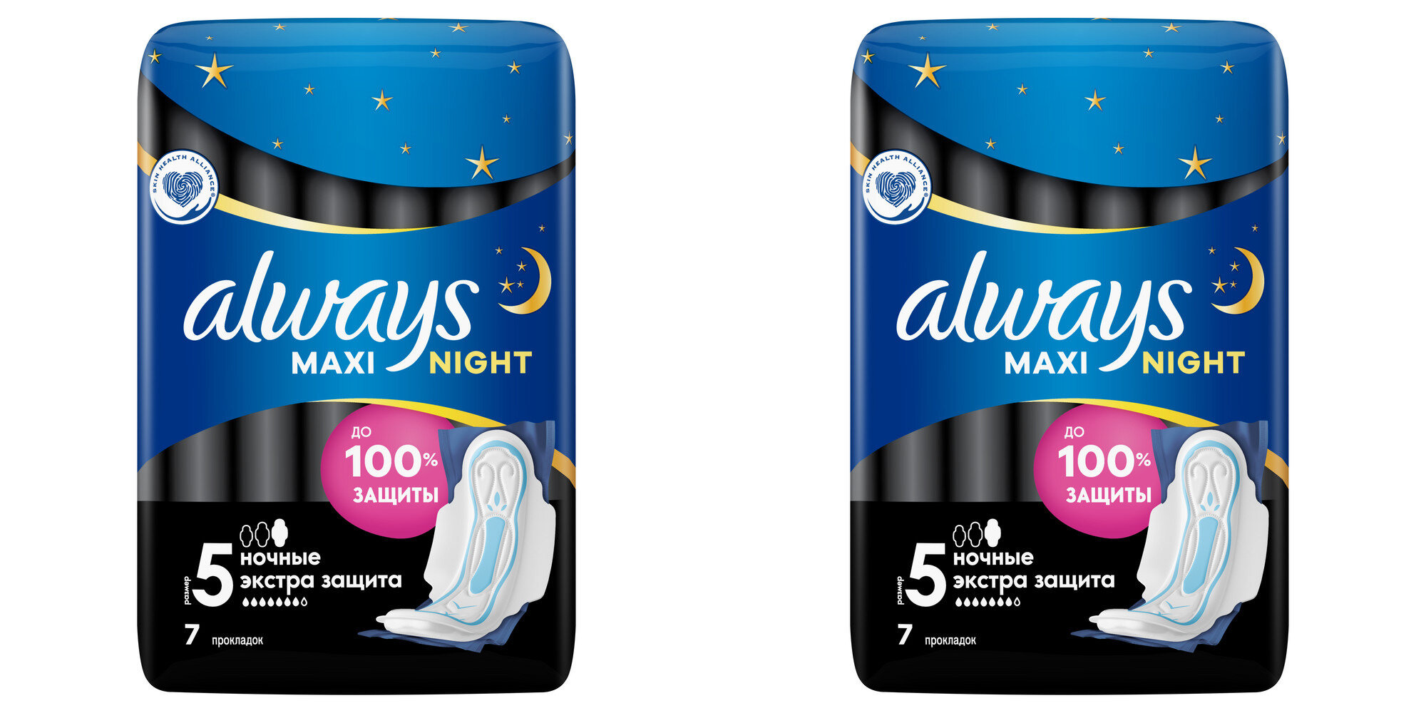 Always Гигиенические прокладки Maxi Secure Night Extra,2шт. x 7шт