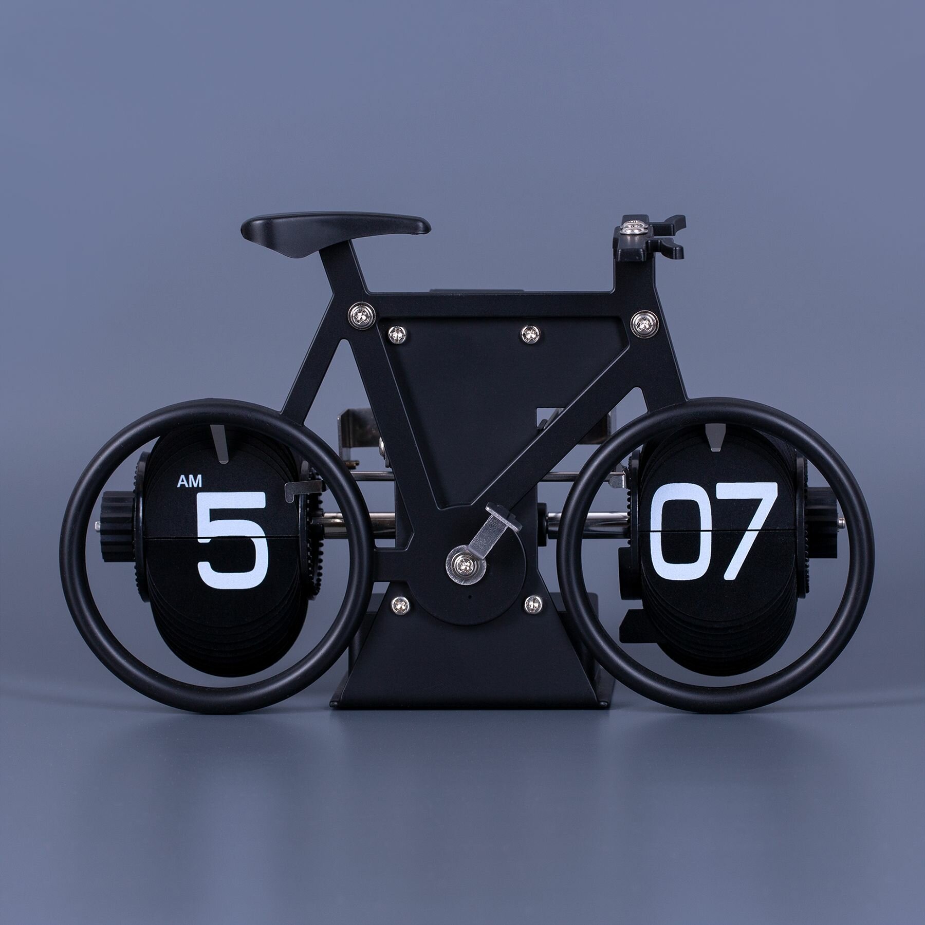 Перекидные часы-велосипед Flip Clock Bike черные (20*9*12 см)