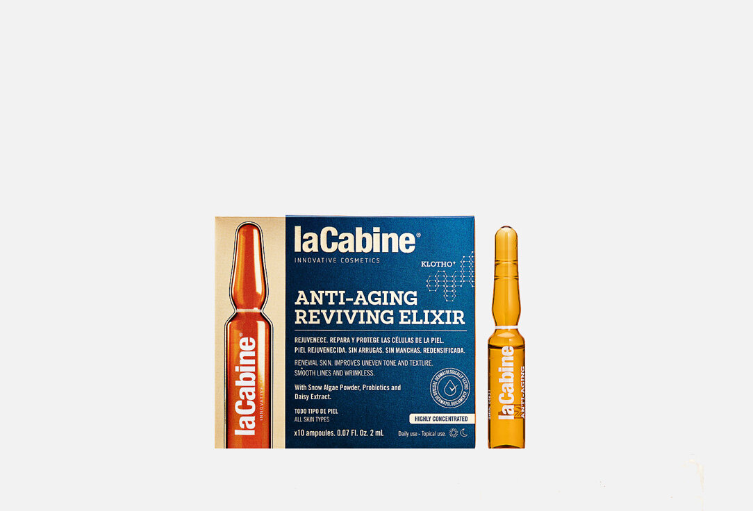 Концентрированная сыворотка в ампулах Эликсир омоложения, 10 х 2 laCabine, LaCabine REVIVE ELIXIR AMPOULES 10мл