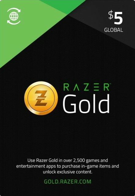 Код пополнения Razer Gold Card номиналом 10 USD регион США