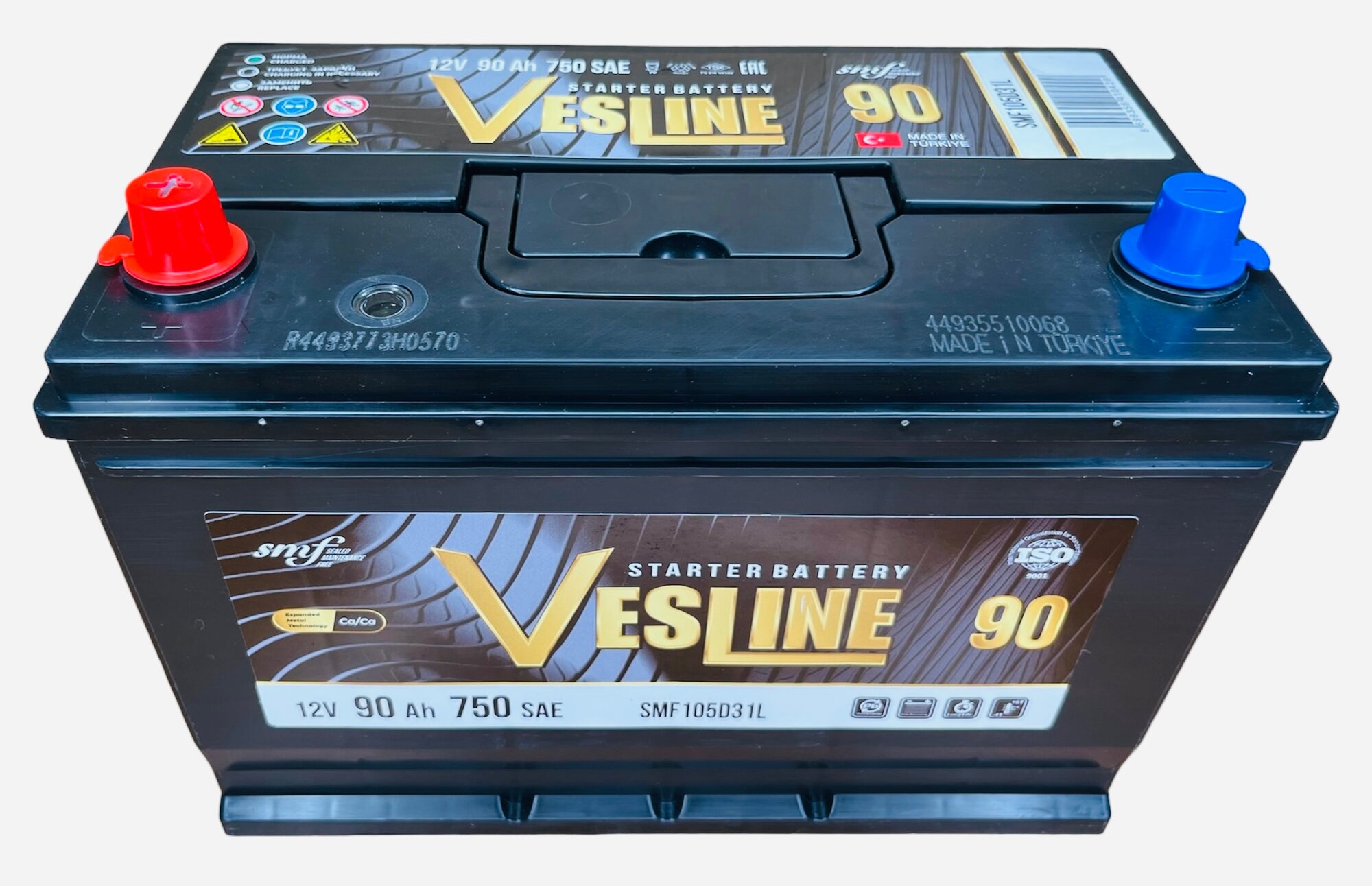 Аккумулятор автомобильный Vesline Asia 90 Ач 720 A п. п. SMF 105D31R 306х173х225 95 ач