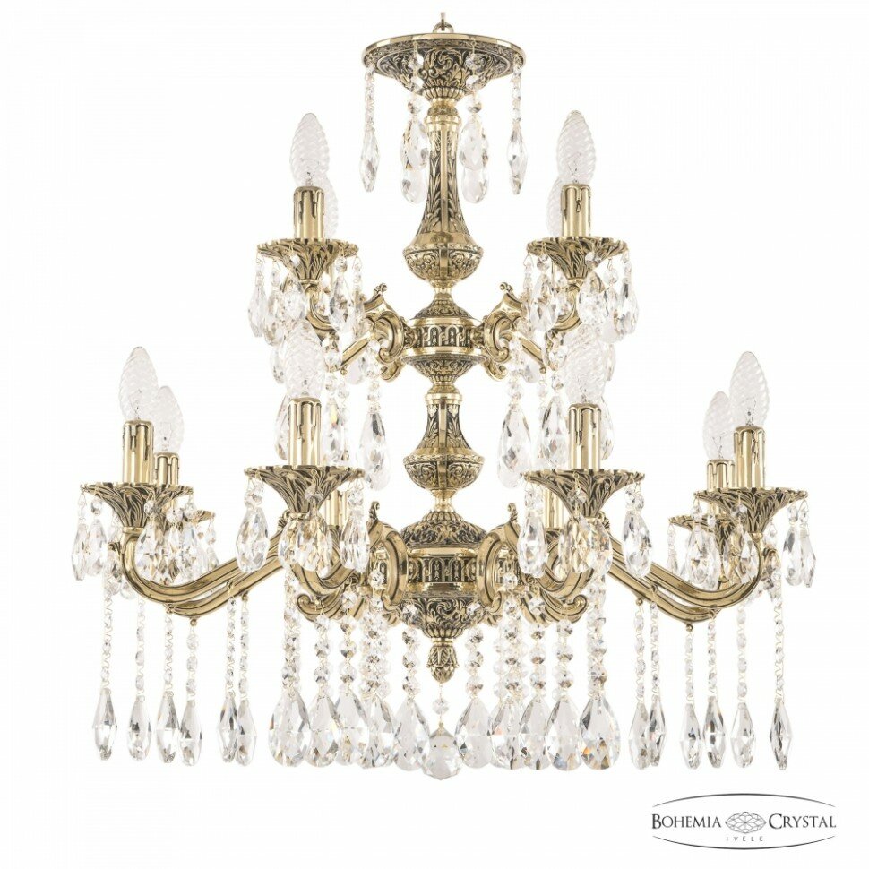 Люстра подвесная Bohemia Ivele Crystal 72102/8+4/210/2d A GB - фото №1