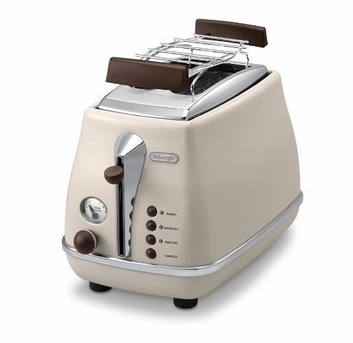 Тостер DeLonghi Icona Vintage CTOV 2103.BG 900 Вт, бежевый/коричневый