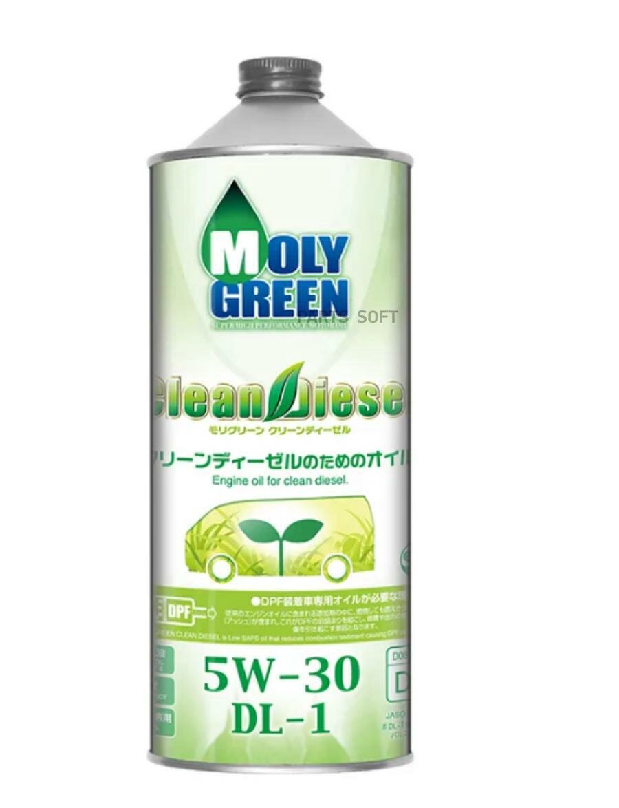 MOLY-GREEN 0470124 масло моторное MOLY GREEN CLEAN DIESEL 5W30 DL-1 1