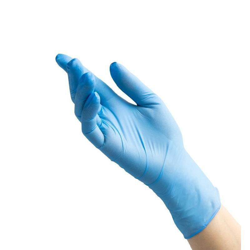 Мед. смотров. перчатки нитрил, NITRILE OPTIMA, голубые, (M), 50 пар/уп