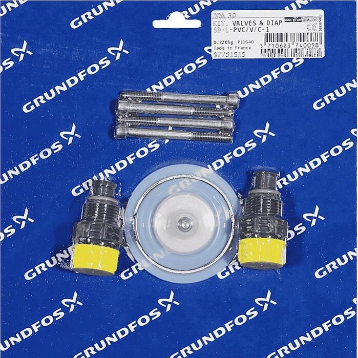 Комплект клапанов и мембраны Grundfos Kit, valve/diaph. SD-L-PVC/V/C-1