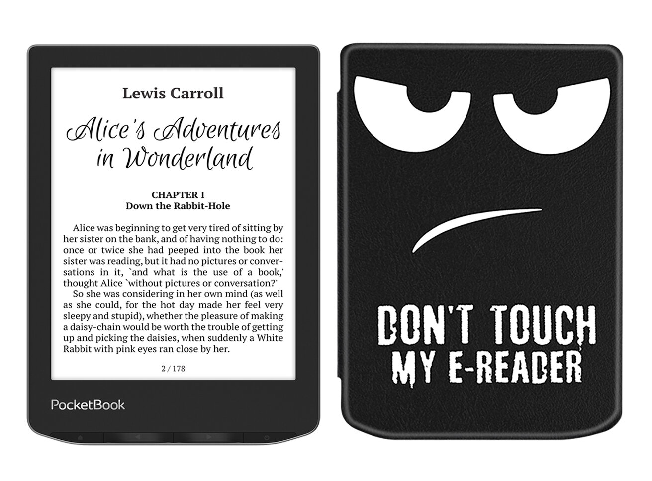 Электронная книга PocketBook 629 Verse серый с обложкой ReaderONE Anger