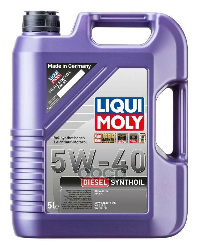 LIQUI MOLY Масло Моторное Diesel Synthoil 5W-40 (5L)