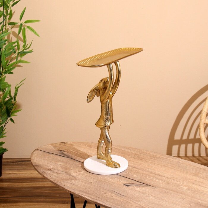 фото Блюдо "Зайка" алюминий 24х38х48 см