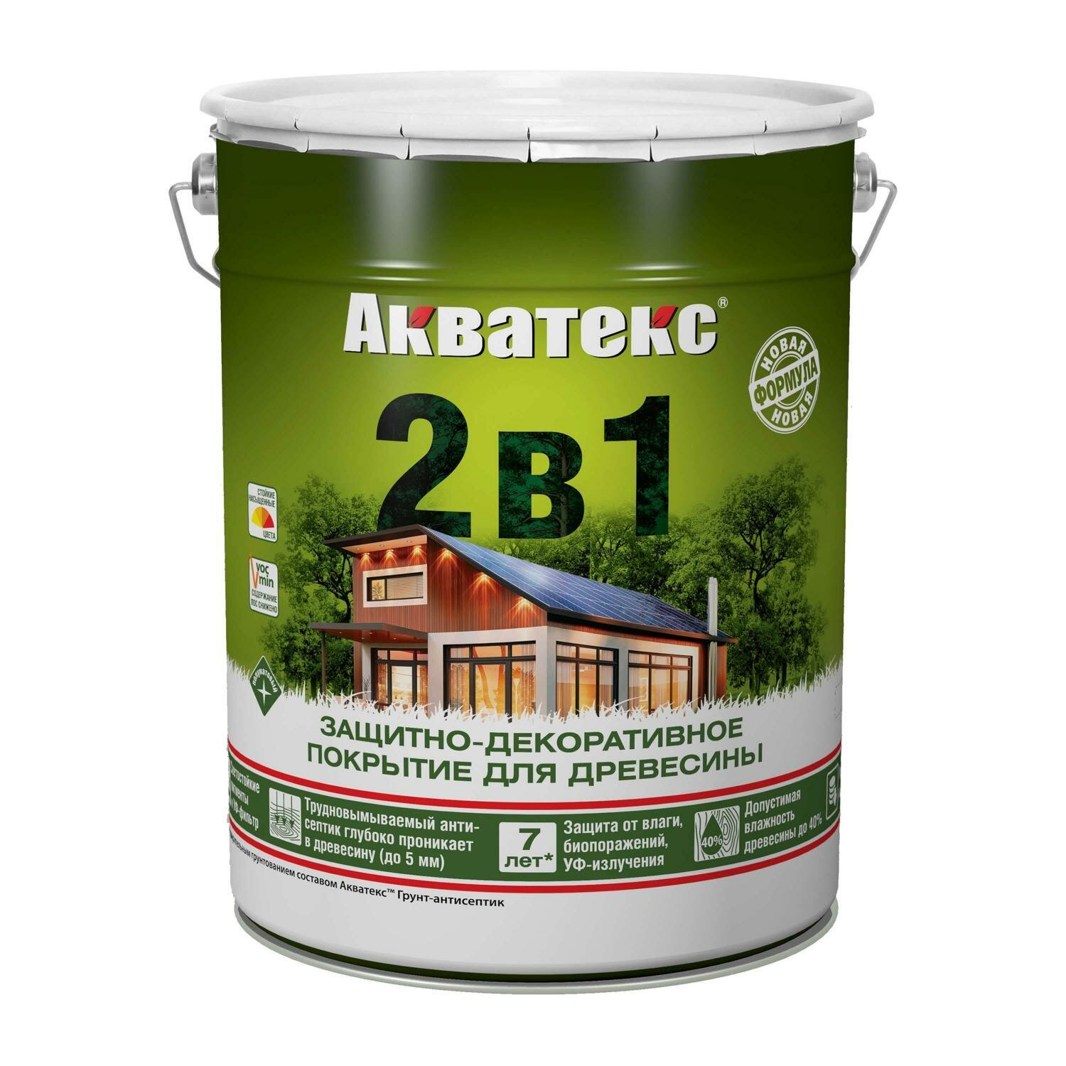 Защитно-декоративное покрытие акватекс 2в1, 20л. (тик / 20л.)