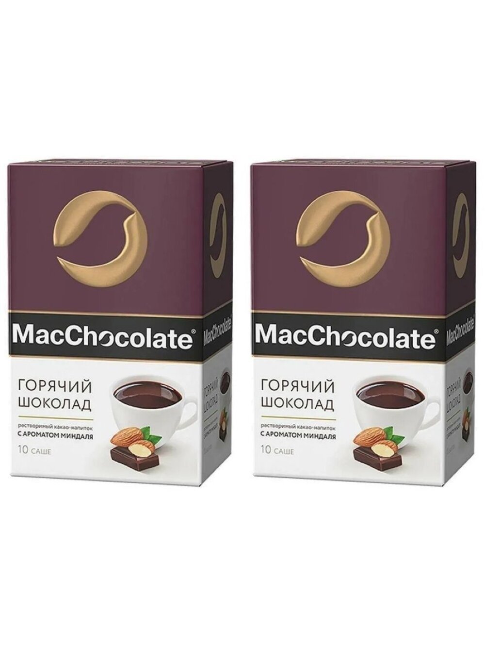 MacChocolate Горячий шоколад с ароматом миндаля, 10 саше, 2 шт - фотография № 2