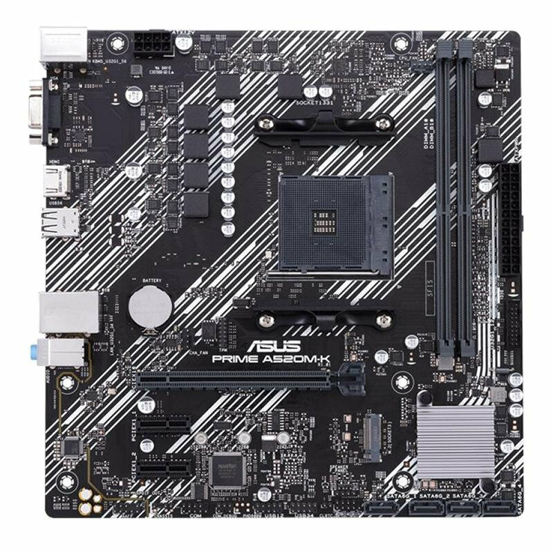 Материнская плата Asus PRIME A520M-K AM4 A520 DDR4 M.2 HDMI mATX, 1282269