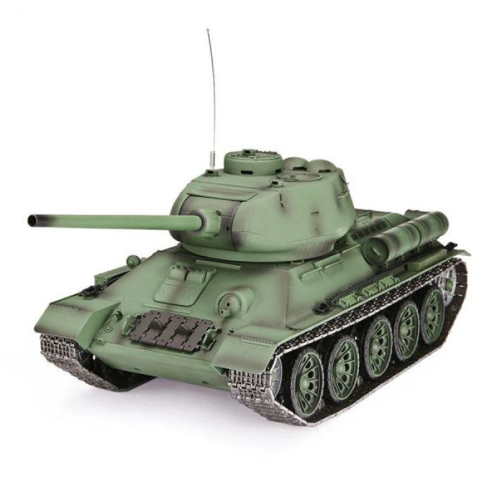 Радиоуправляемый танк T-34 Pro 1:16 (50 см пневмопушка металл. гусеницы дым)