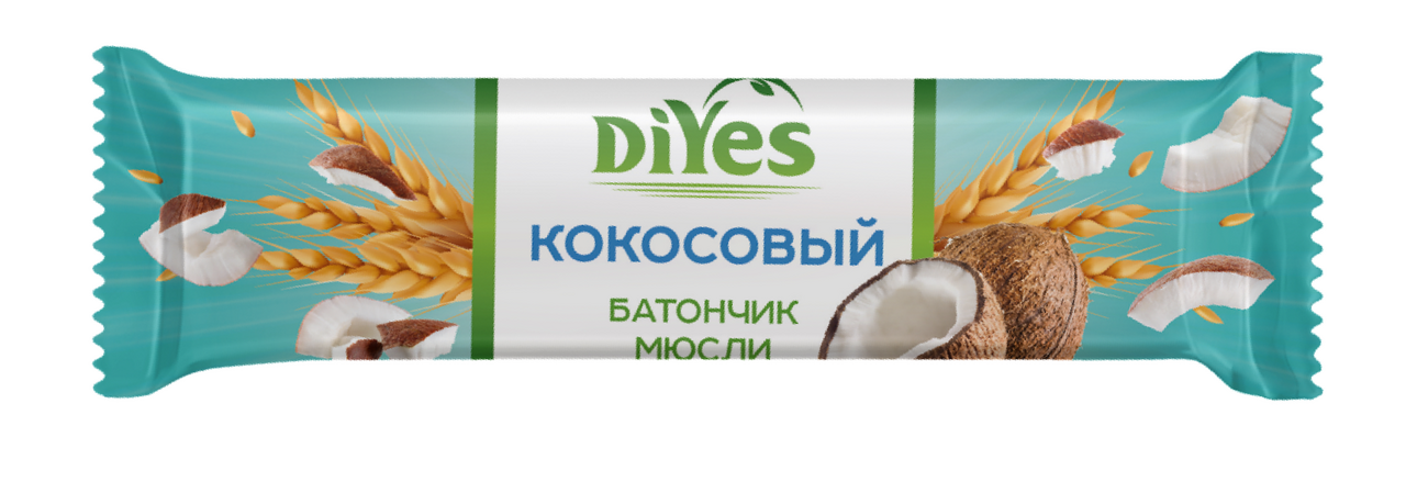 Батончик мюсли DiYes Кокосовый 25 г