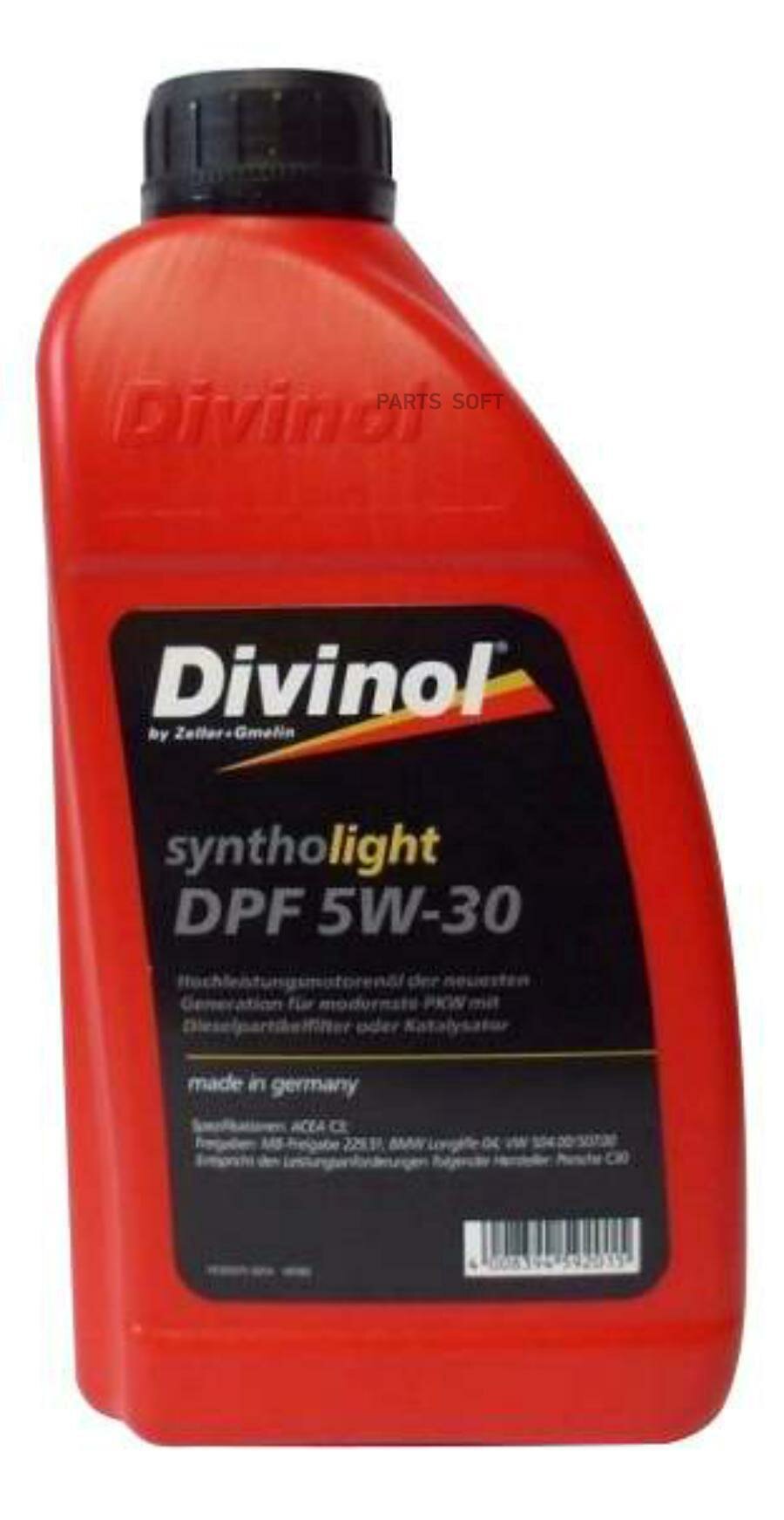 DIVINOL 49180C069 49180-C069, Масо моторное DIVINOL SYNTHOLIGHT DPF 5W-30 1 DIVINOL Германия