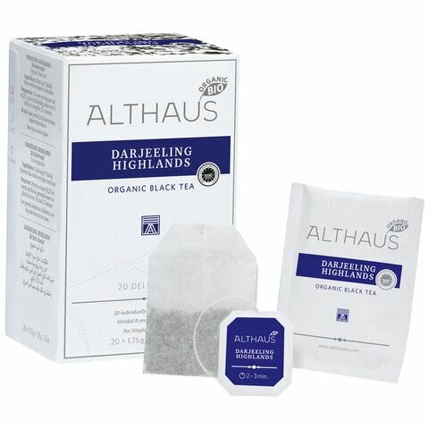 Чай черный 2 шт по 20 пакетиков*1,75 г Althaus Darjeeling Highlands