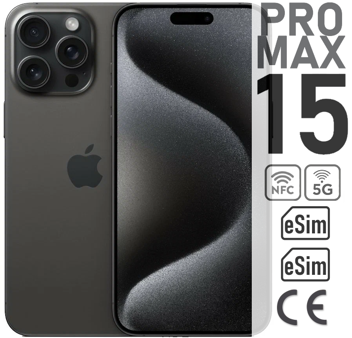 Смартфон Apple iPhone 15 Pro MAX 512 ГБ, Dual еSIM, черный титан