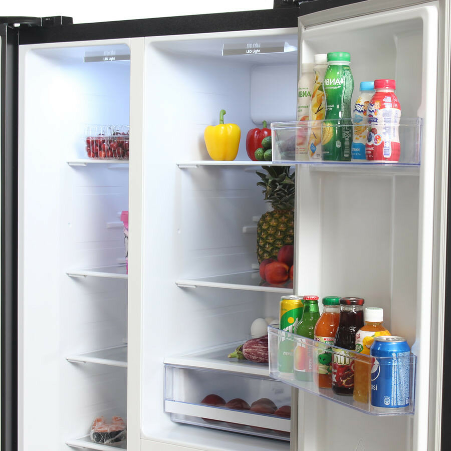 Холодильник HYUNDAI CS5073FV, трехкамерный, шампань [cs5073fv шампань стекло] - фото №9