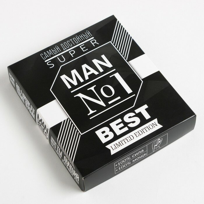 Полотенце махровое Man №1 в подарочной коробке 35х50 см, серый - фотография № 4