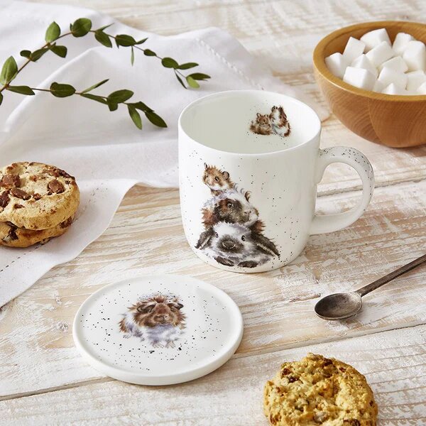 фото Кружка с подставкой Royal Worcester Забавная фауна свинка по серединке 310 мл