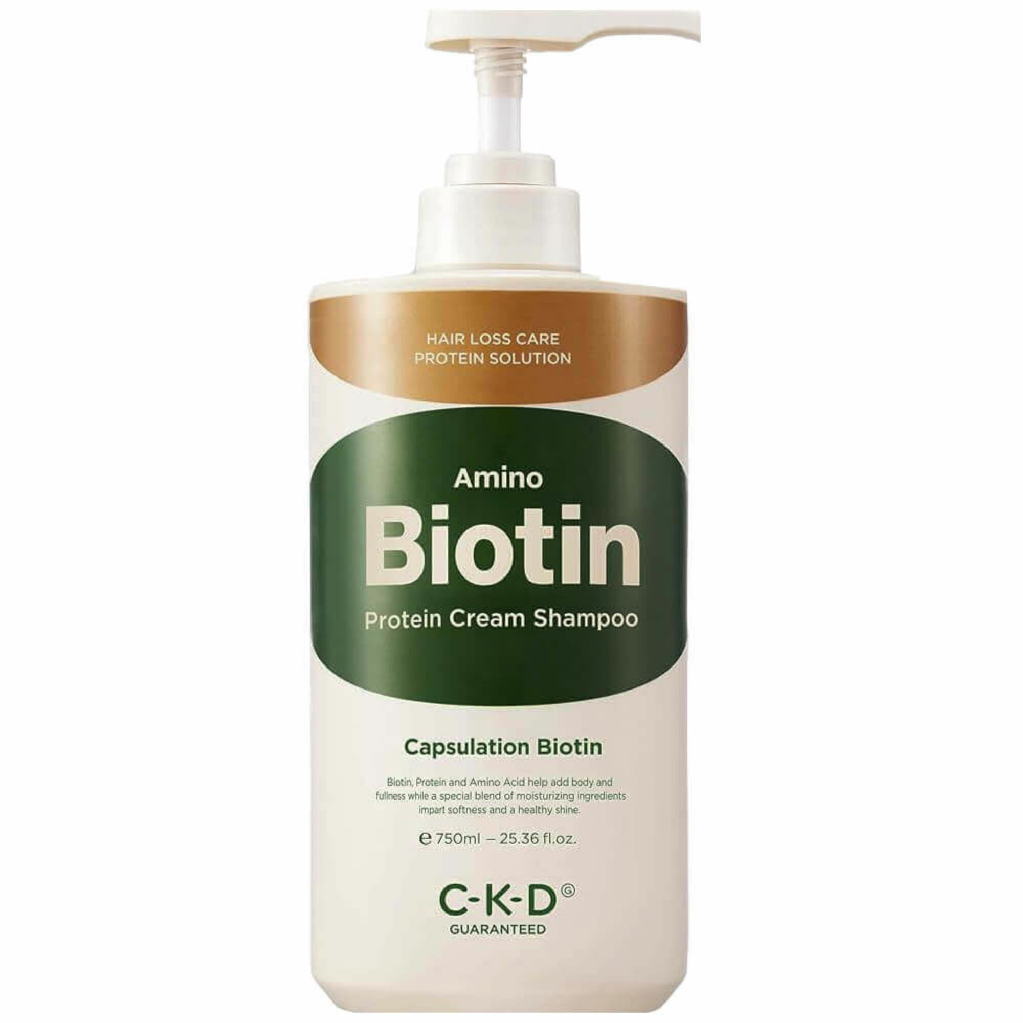 CKD Питательный кремовый шампунь с протеинами Amino Biotin Protein Cream Shampoo 750 мл.