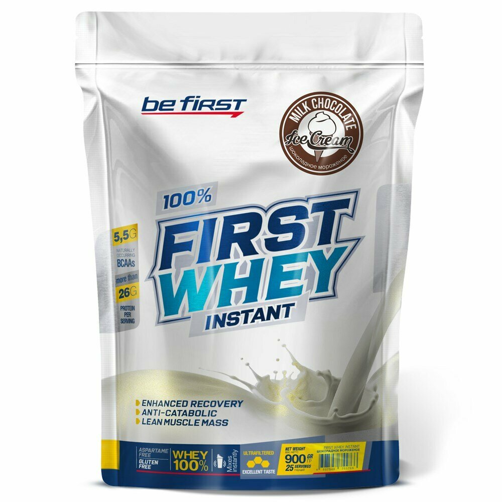 Be First First Whey instant (900г) Клубничное мороженное