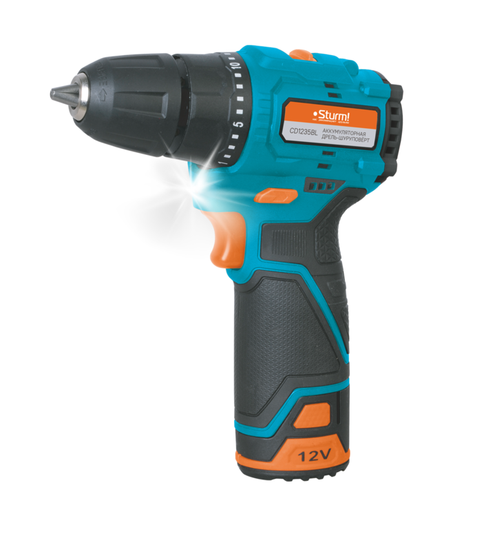 фото Аккумуляторный шуруповерт Sturm! CD1235BL 1BatterySystem12V