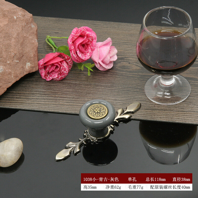 фото Ручка для шкафа, антикварная, из цинкового сплава, для винного шкафа