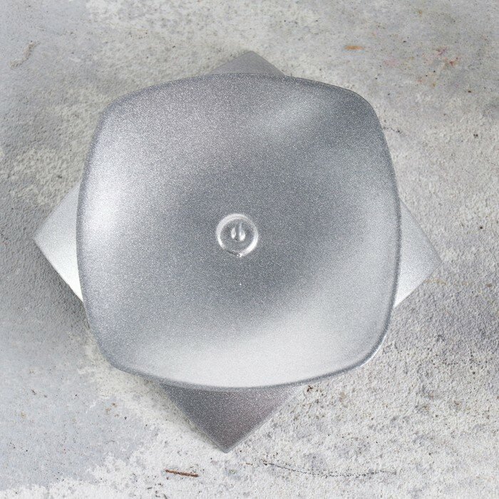 Подсвечник "Кварта Н" металл на одну свечу, 9,5х3 см, серебро - фотография № 3