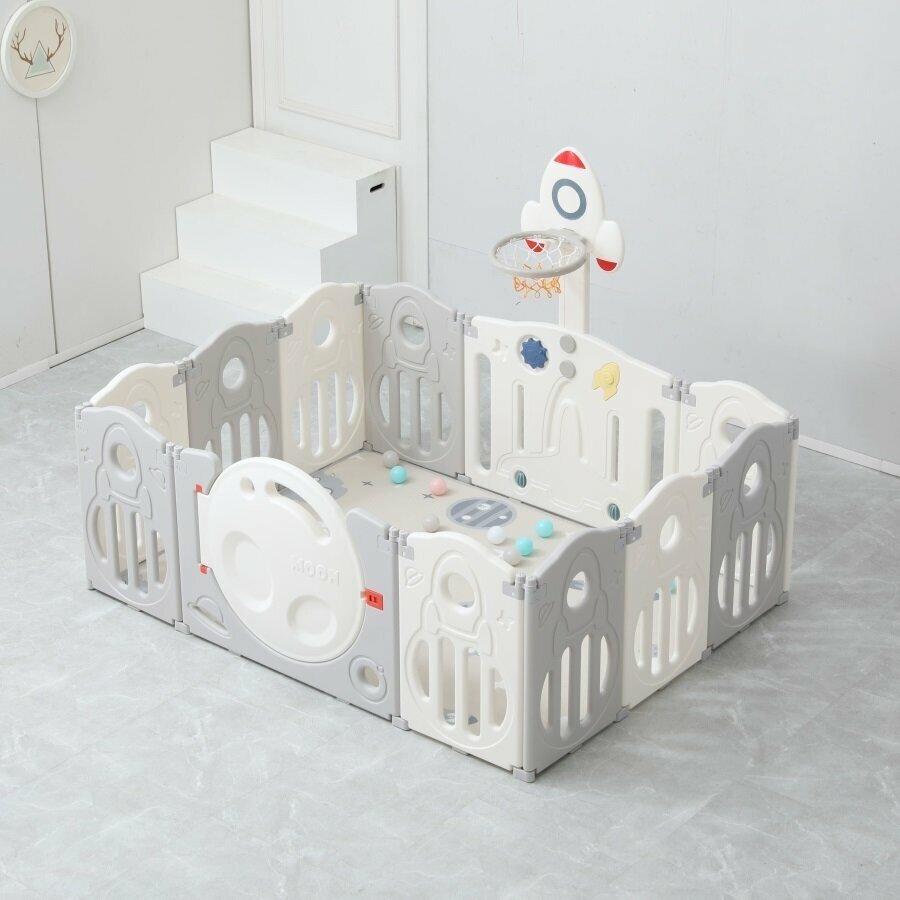 Манеж Unix Kids Supreme Space 160x160 см - Grey