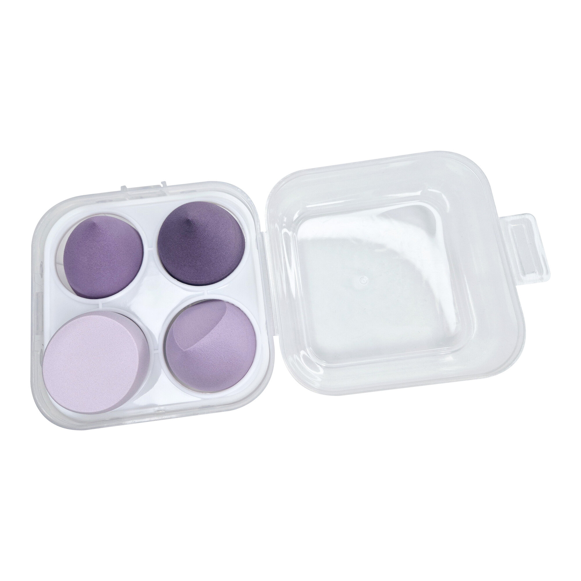 фото Studio-make-up Спонжи для макияжа, набор 4 штуки, в футляре (фиолетовые)