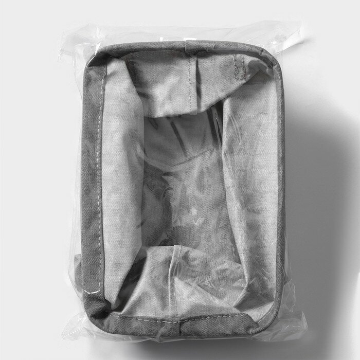 Корзина для хранения с ручками LaDо́m, 23×16×12 см, цвет серый - фотография № 5