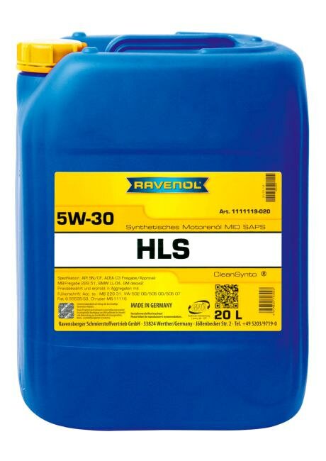Синтетическое моторное масло RAVENOL HLS SAE 5W-30