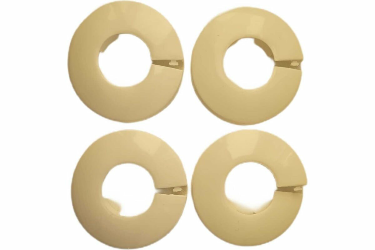 фото VIVALDO Декоративная чашка отражатель 72,5x32x12 мм, разъемная, пластик, белая, 4 шт ШГ772080