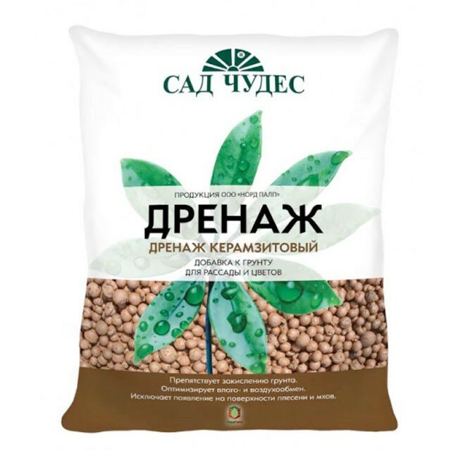 фото Дренаж керамзит Сад чудес крупный 10-16мм