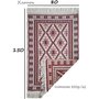 Коврик L'cadesi Kilim Usak из хлопка 80х150 красный