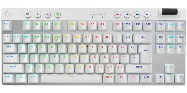 Клавиатура/ Logitech Gaming Keyboard G PRO X TKL LIGHTSPEED Mechanical - WHITE - TACTILE